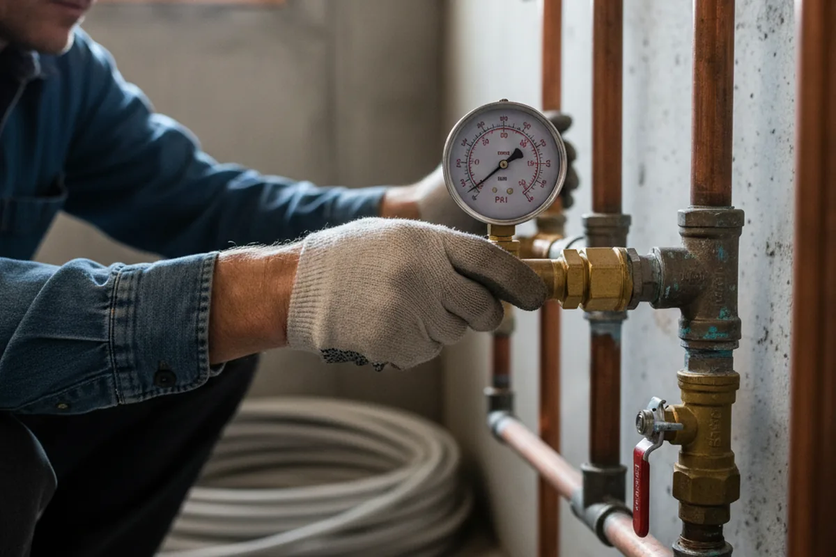 Pressure testing a repaired line during Water Line Repair in Parowan