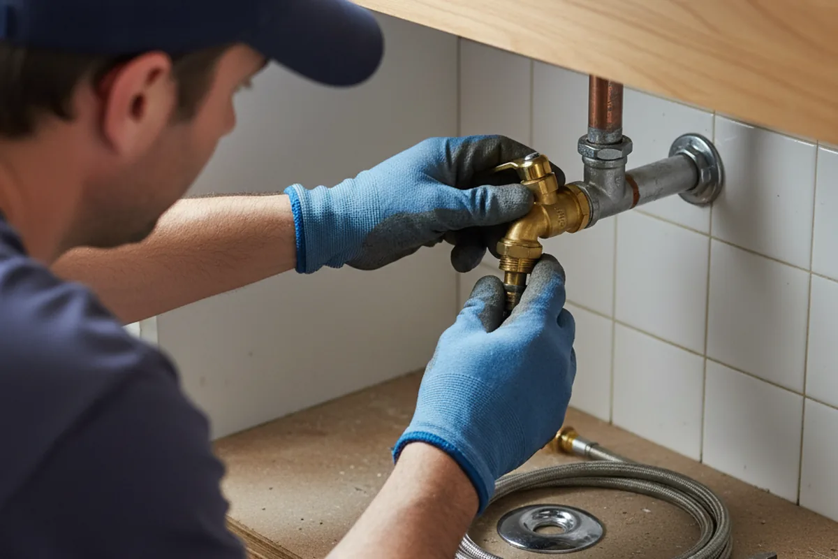 Shutoff valve and fitting work during Emergency Plumbing in Parowan
